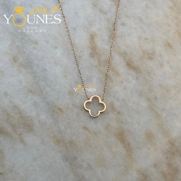 تصویر دوم گردنبند طلا ونکلیف توخالی